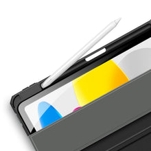 Заредете изображение във визуализатора на галерията – Dux Ducis Toby case for iPad 10.9'' 2022 (10 gen.) cover with space for Apple Pencil stylus smart cover stand black
