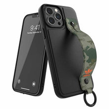 Заредете изображение във визуализатора на галерията – Adidas OR Hand Strap Case iPhone 13 Pro Max 6.7" black-camo/black-green camouflage 48671
