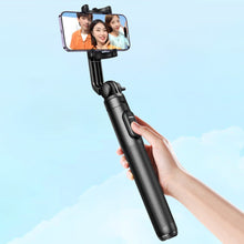 Заредете изображение във визуализатора на галерията – Selfie stick / telescopic pole with stand and Bluetooth remote control 1.5m Ugreen LP586 - black
