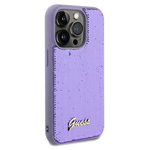 Заредете изображение във визуализатора на галерията – Guess Sequin Script Metal case for iPhone 13 Pro / 13 - purple
