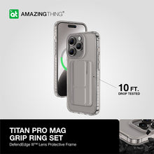 Заредете изображение във визуализатора на галерията – Amazing Thing Titan Pro Mag Wallet Case IP156.7PTWGY for Iphone 15 Pro Max titanium with stand
