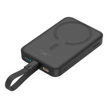 Заредете изображение във визуализатора на галерията – Baseus Magnetic Mini MagSafe 10000mAh 20W powerbank with built-in Lightning cable - black + Baseus Simple Series USB-C - USB-C 60W 0.3m cable
