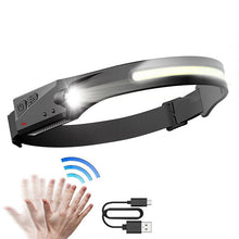 Заредете изображение във визуализатора на галерията – LED headlamp with IPX4 motion sensor USB-C 1200 mAh - black
