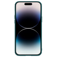 Заредете изображение във визуализатора на галерията – Nillkin CamShield Leather S Case iPhone 14 Pro cover with camera cover green
