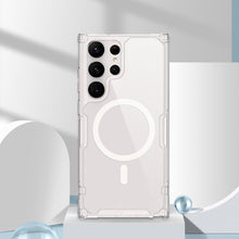 Заредете изображение във визуализатора на галерията – Nillkin Nature Pro Magnetic Case for Samsung Galaxy S23 Ultra with MagSafe armored cover white
