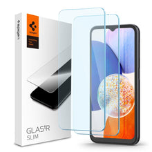 Заредете изображение във визуализатора на галерията – TEMPERED GLASS Spigen GLAS.TR SLIM 2-PACK GALAXY A14 5G CLEAR
