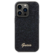 Заредете изображение във визуализатора на галерията – Original Case GUESS Disco Metal Script hardcase GUHCP14XPMSDGSK for Iphone 14 Pro Max black
