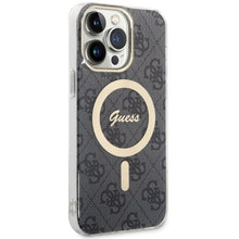 Заредете изображение във визуализатора на галерията – Original Case GUESS hardcase 4G MagSafe GUHMP14XH4STK for Iphone 14 Pro Max black
