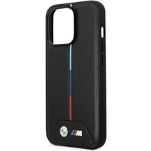 Заредете изображение във визуализатора на галерията – Case BMW BMHCP14L22PVTK iPhone 14 Pro 6.1" black/black Quilted Tricolor
