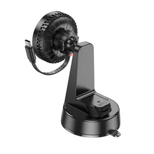 Заредете изображение във визуализатора на галерията – Borofone Car holder BH208 Mona magnetic with induction charging with Type C cable to dashboard black
