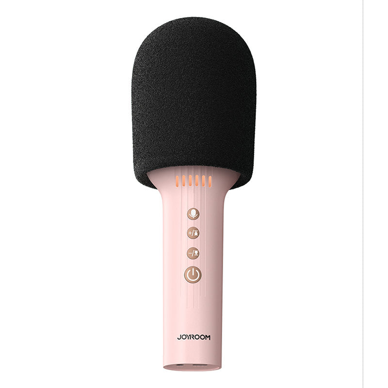 Joyroom wireless karaoke microphone with Bluetooth 5.0 speaker 1200mAh pink (JR-MC5 Pink)