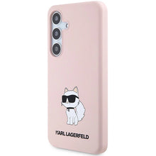 Заредете изображение във визуализатора на галерията – Karl Lagerfeld Silicone Choupette case for Samsung Galaxy S24+ - pink
