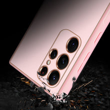 Заредете изображение във визуализатора на галерията – Dux Ducis Yolo elegant cover made of ecological leather for Samsung Galaxy S22 Ultra pink
