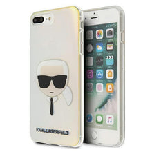 Заредете изображение във визуализатора на галерията – Karl Lagerfeld KLHCI8LPCKHML iPhone 7/8 Plus multicolor hardcase Iridescent Karl`s Head
