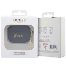 Заредете изображение във визуализатора на галерията – Guess GUAP2LSCHSK AirPods Pro 2 cover black/black Silicone Charm Heart Collection
