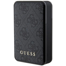 Заредете изображение във визуализатора на галерията – Guess Powerbank 18W GUPB10DP4GEGK 10000mAh black/black 4G Leather Metal Logo
