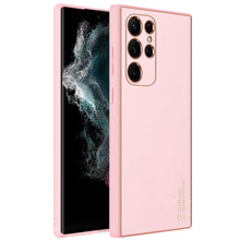 Заредете изображение във визуализатора на галерията – Dux Ducis Yolo elegant cover made of ecological leather for Samsung Galaxy S22 Ultra pink
