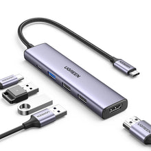 Заредете изображение във визуализатора на галерията – Ugreen CM478 multifunctional adapter - gray
