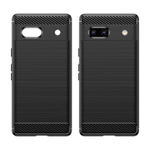 Заредете изображение във визуализатора на галерията – Carbon Case for Google Pixel 7a flexible silicone carbon cover black
