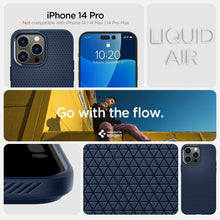 Заредете изображение във визуализатора на галерията – Spigen liquid air гръб за iphone 14 pro navy blue - TopMag
