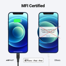 Заредете изображение във визуализатора на галерията – Acefast cable type c to lightning 8-pin mfi 3a pd30w c3-01 1,2m black
