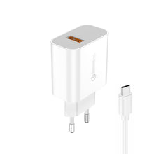 Заредете изображение във визуализатора на галерията – Foneng Wall charger EU46 - USB - 3A with USB to Type C cable white

