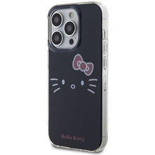 Заредете изображение във визуализатора на галерията – Original Case HELLO KITTY hardcase IML Kitty Face HKHCP14LHKHLK for Iphone 14 Pro black
