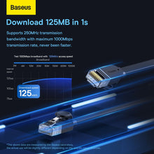 Заредете изображение във визуализатора на галерията – BASEUS high Speed RJ45 Gigabit network cable (flat cable) 1m Black PCWL-B01
