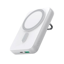 Заредете изображение във визуализатора на галерията – Wireless power bank 10000mAh Joyroom JR-W050 20W MagSafe with ring and stand - white
