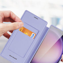 Заредете изображение във визуализатора на галерията – Dux Ducis Skin X Pro case for Samsung S24 Ultra with magnetic ring and flap - purple
