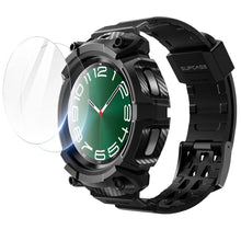 Заредете изображение във визуализатора на галерията – Unicorn Beetle Pro Supcase Set and Tempered Glass for Samsung Galaxy Watch 6 Classic (47 mm) - Black
