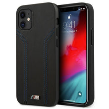 Заредете изображение във визуализатора на галерията – Etui BMW BMHCP12SDLBK iPhone 12 mini 5,4" czarny/black hardcase M Collection Blue Lines

