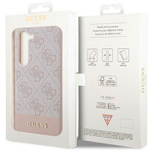 Заредете изображение във визуализатора на галерията – Guess GUHCS23SG4GLPI S23 S911 pink/pink hard case 4G Stripe Collection
