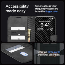 Заредете изображение във визуализатора на галерията – Spigen Wallet S Pro case for iPhone 15 Pro - black
