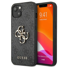 Заредете изображение във визуализатора на галерията – Original Case GUESS 4G Big Metal Logo GUHCP13M4GMGGR for Iphone 13 grey
