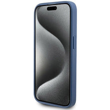 Заредете изображение във визуализатора на галерията – Original faceplate case GUESS GUHMP15LG4GFRB for iPhone 15 Pro (Magsafe / 4G Ring classic logo / blue)
