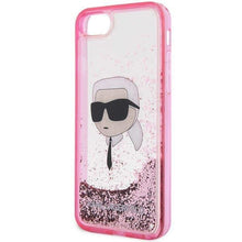 Заредете изображение във визуализатора на галерията – Karl Lagerfeld KLHCI8LNKHCP iPhone 7/8/ SE 2020/2022 pink/pink hardcase Glitter Karl Head
