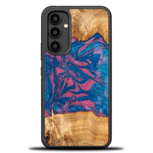 Заредете изображение във визуализатора на галерията – Wood and resin case for Samsung Galaxy A54 5G Bewood Unique Vegas - pink and blue
