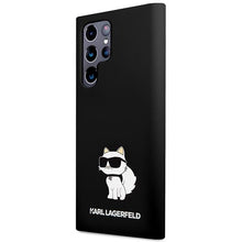 Заредете изображение във визуализатора на галерията – Karl Lagerfeld KLHCS23LSNCHBCK S23 Ultra S918 hardcase black/black Silicone Choupette

