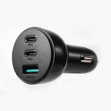 Заредете изображение във визуализатора на галерията – Joyroom car charger 70W with 3 ports: USB, 2 x USB C black (JR-CL26)
