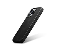 Заредете изображение във визуализатора на галерията – iPhone 15 Pro iCarer Oil Wax Premium Leather MagSafe Compatible Leather Case - Black
