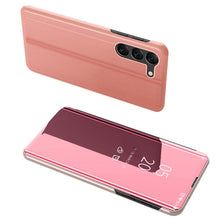 Заредете изображение във визуализатора на галерията – Clear View Case cover for Samsung Galaxy S23 cover with a flap pink
