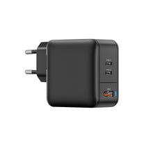 Заредете изображение във визуализатора на галерията – Amazing Thing Wall charger Thunder Pro GaN EUTH66W - USB + 2xType C - PD 66W black
