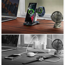 Заредете изображение във визуализатора на галерията – Joyroom JR-WQS01 Samsung Galaxy USB-C 4in1 charging station foldable - black
