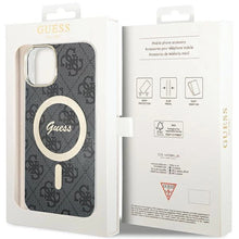 Заредете изображение във визуализатора на галерията – Guess 4G MagSafe case for iPhone 15 Plus / 14 Plus - black
