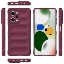 Заредете изображение във визуализатора на галерията – Magic Shield Case Cover for Xiaomi Redmi Note 12 Pro / Poco X5 Pro 5G Flexible Armor Cover Burgundy
