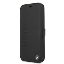 Заредете изображение във визуализатора на галерията – Etui BMW BMFLBKP12LSLLBK iPhone 12 Pro Max 6,7" czarny/black book Signature
