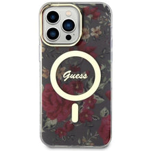 Заредете изображение във визуализатора на галерията – Guess GUHMP14XHCFWSA iPhone 14 Pro Max 6.7" green/khaki hardcase Flower MagSafe
