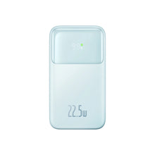 Заредете изображение във визуализатора на галерията – Baseus Comet Series powerbank with display 20000mAh 22.5W - blue + USB-A - USB-C cable 0.3m - white

