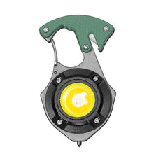 Заредете изображение във визуализатора на галерията – Mini flashlight LED keychain W5143 Type C with 2 screwdriver bits green
